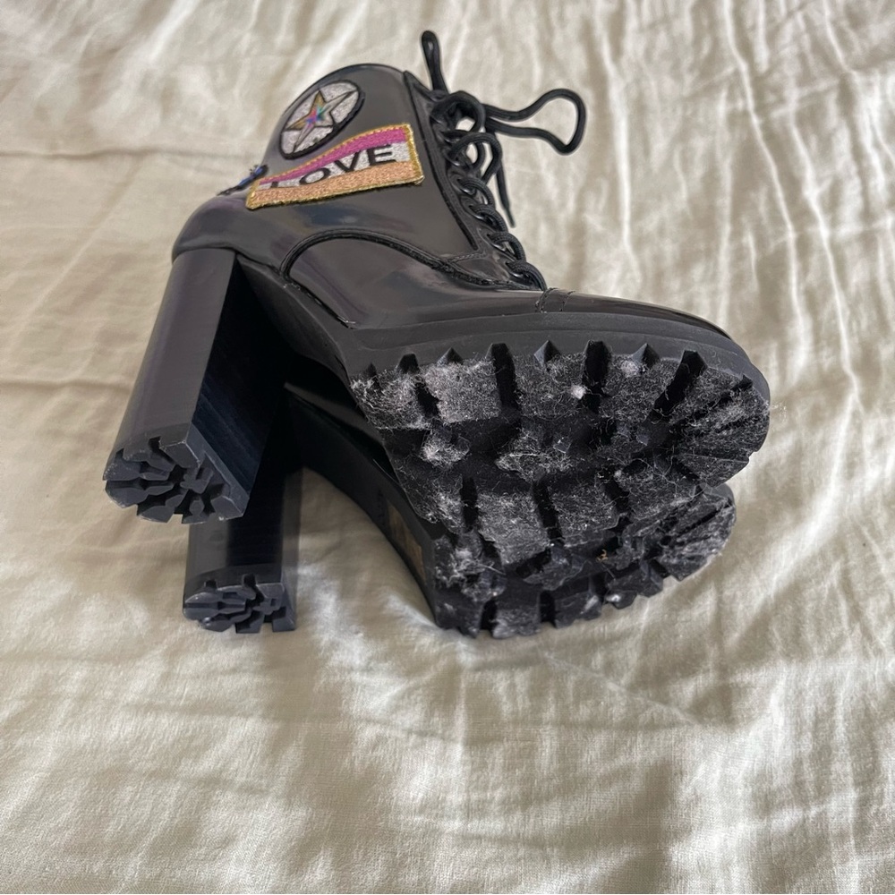 ALDO Glitterati Boots - Black Size 6.5 - Picture 3 of 5